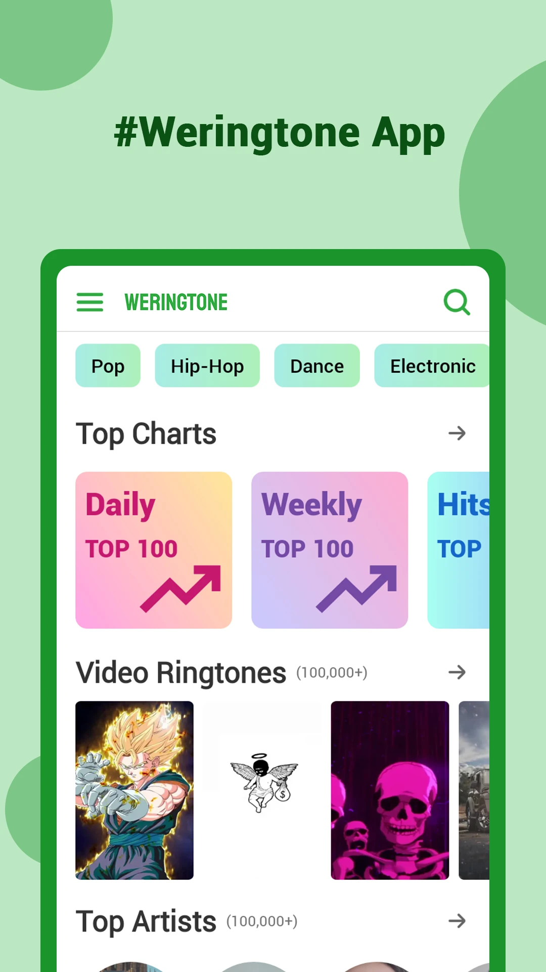 WeRingtone: Pop Song Ringtones